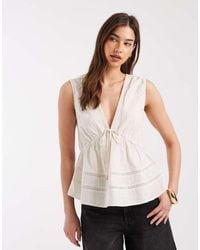ONLY - Tie Detail Top - Lyst