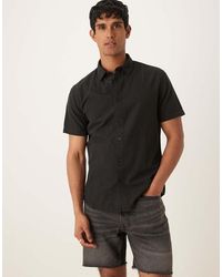 SELECTED - Camicia A Maniche Corte Nera - Lyst