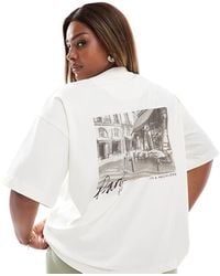 4th & Reckless - Oversized T-Shirt Met Paris-Print Op De Achterkant - Lyst