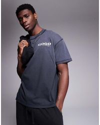Good For Nothing - T-Shirt Met Overdye Spray En Print Op De Achterkant - Lyst