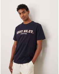 GANT - Collegiate Logo T-shirt - Lyst