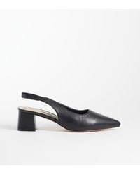 SEQWL Wide Fit - Sorrento Sling Back Low Block Heeled Shoes - Lyst