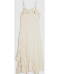 River Island - Petite Asymmetric Lace Trim Maxi Dress - Lyst