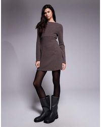 ASOS - Supersoft Angel Sleeve Seam Detail Mini Dress - Lyst