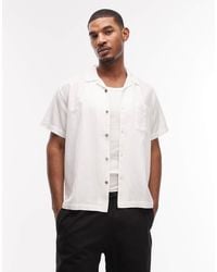Obey - – jasper – kurzärmliges, gewebtes hemd aus leinenmix - Lyst