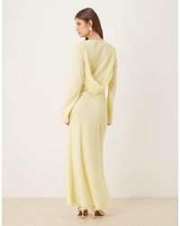 ASOS - Chiffon Maxi Dress With Cowl Neck Back Detail - Lyst