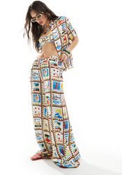 WeWoreWhat - Beach Scene Wide Leg Trousers Co-ord - Lyst