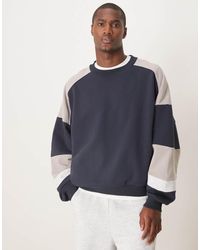 ASOS - Extreem Oversized Recht Sweatshirt Met Kleurvlak-Panelen - Lyst