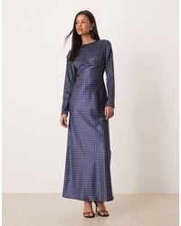 ASOS - Bias Bust Detail Satin Maxi Dress - Lyst