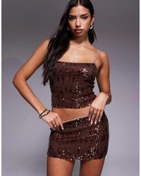 Edikted - Kaylee Sequin Tank Top - Lyst