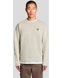 Lyle & Scott - Mid Layers Raised Jacquard Crew Neck Sweatshirt - Lyst