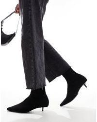 ASOS - Rhiannon Extreme Kitten Heel Sock Boots - Lyst