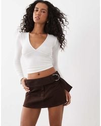 Motel - Litasa Buckle Belt Mini Skirt - Lyst