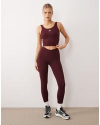 adidas Originals - Three Stripes Studios Crossover Waistband Leggings - Lyst