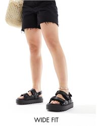 ASOS - Wide Fit Forecast Sporty Dad Sandals - Lyst