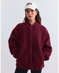 Aim'n - Merlot Pile Coach Jacket - Lyst