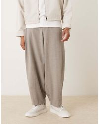 ASOS - Smart Wide Barrel Leg Trousers - Lyst