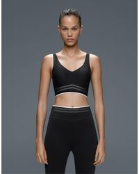 Oysho - Perfect-Adapt Medium-Support Sports Bra With Piping - Lyst