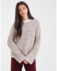 4th & Reckless - Exclusive Wool Feel Textu Wide Sleeve Crew Neck Jumper - Lyst