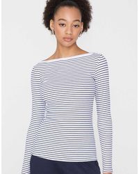 Tezenis - Top Long Sleeve Boat Ribbed Cot.Rigata - Lyst