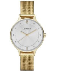 Skagen - 'S Anita Lille Three Hand, -Tone Stainless Steel Watch - Lyst