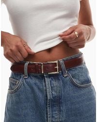 Mango - Classic Leather Belt - Lyst