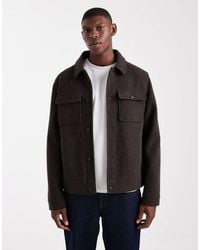 Threadbare - Camicia Giacca Cioccolato Con Tasche Sul Davanti - Lyst
