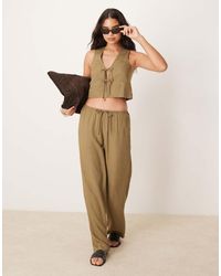 Iisla & Bird - Skinny Waistband Beach Trouser Co-ord - Lyst
