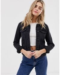 noisy may black denim jacket