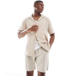 Only & Sons - Textured Linen Mix Short - Lyst