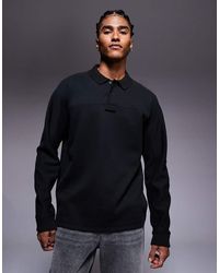 BOSS - Relaxed Fit Central Logo Heavyweight Polo Shirt - Lyst