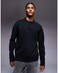 BOSS - Relaxed Fit Central Logo Heavyweight Polo Shirt - Lyst