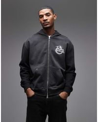 AllSaints - Terra Zip Up Graphic Logo Hoodie - Lyst