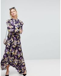 warehouse floral maxi dress