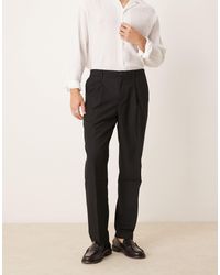 Mango - Regular Fit Pleat Detail Trousers - Lyst