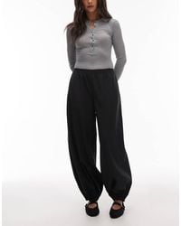 ARKET - Wool Blend Barrel Leg Trousers - Lyst