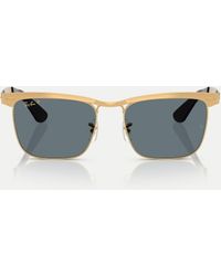 Ray-Ban - – wayfarer deluxe – eckige, polarisierte sonnenbrille - Lyst