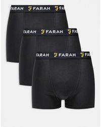 Farah - 3 Pack Jacquard Waistband Logo Boxers - Lyst