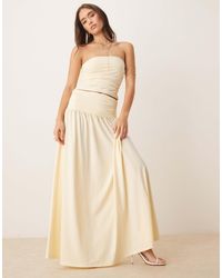 ASOS - Mix & Match Drop Waist Ruched Maxi Skirt - Lyst