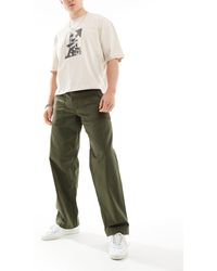 Jack & Jones - Pantalon workwear ample à chevrons - kaki - Lyst