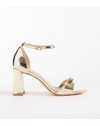 Glamorous - Block Heeled Sandals With Bow - Lyst