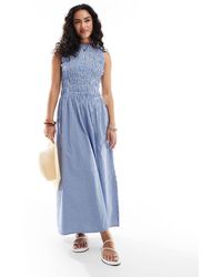 ONLY - Gesmokte Maxi Jurk Met Verlaagde Taille - Lyst