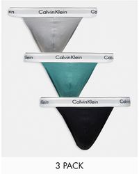 Calvin Klein - Modern Cotton Stretch Thongs 3 Pack - Lyst