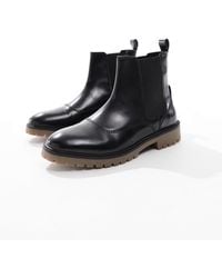 ASOS - Bottines chelsea vernies avec semelle en caoutchouc - Lyst