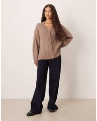 ASOS - Wool And Alpaca Boyfriend Cardigan - Lyst