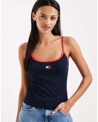 Tommy Hilfiger - Badge Logo Slim Fit Strappy Vest - Lyst