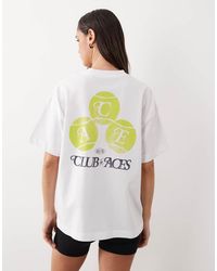 4505 - Oversized T-Shirt Van Zwaar Sneldrogend Katoen Met Print Op De Achterkant - Lyst