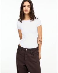 Pull&Bear - Body en polyamide à manches courtes - Lyst