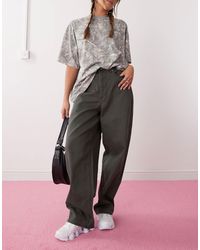 Obey - Leah - pantalon baggy à 5 poches - délavé - Lyst