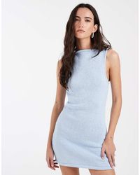 ASOS - Knitted Cotton Blend Shift Dress - Lyst